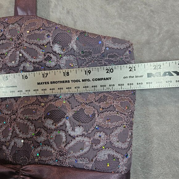 R&M Richards Elegant Lavender Lace Jacket Tiered Dress 18W formal party glitz - Picture 10 of 16